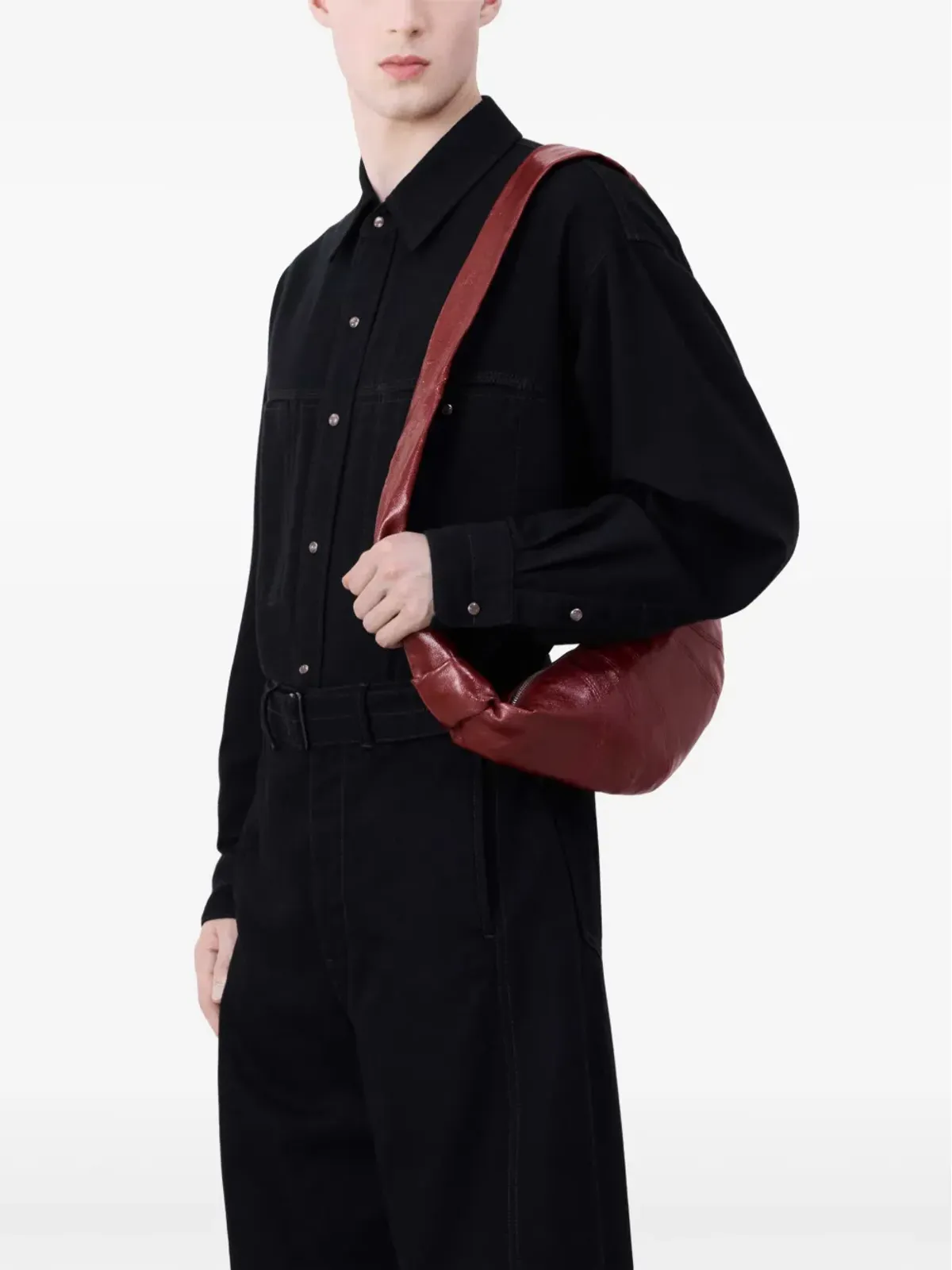 LEMAIRE 小さなクロワッサン型コットンバッグ - レッド - 画像2