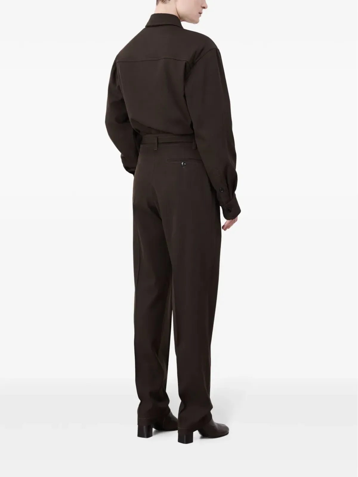 LEMAIRE ソフト テーラードパンツ ブラウン - 画像3