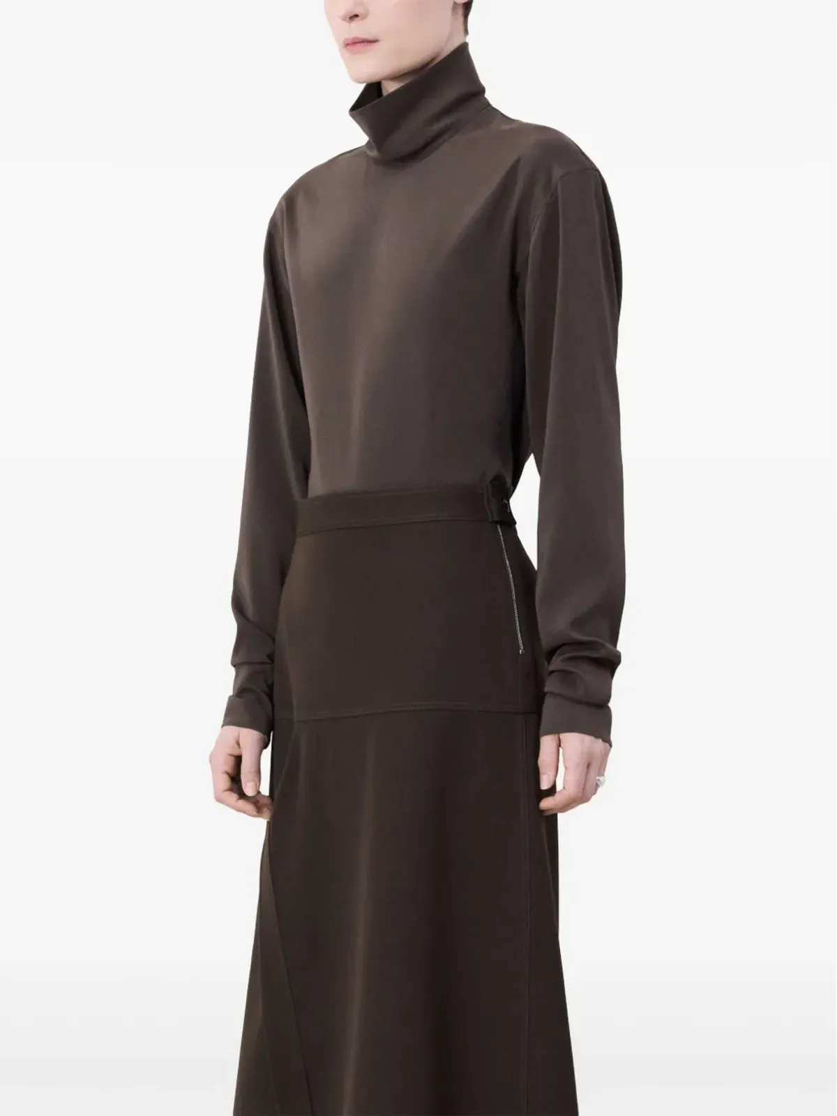 LEMAIRE アシンメトリカル ラップオーバー スカート - 画像3