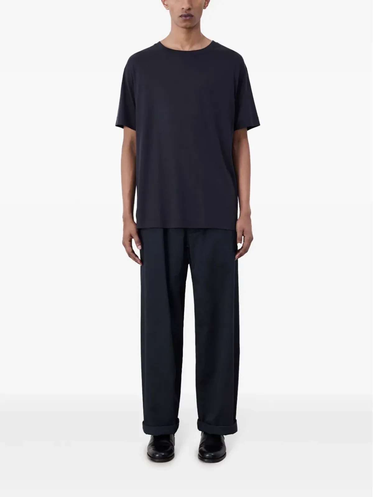 LEMAIRE ショートスリーブ コットンTシャツ - ブラック - 画像2