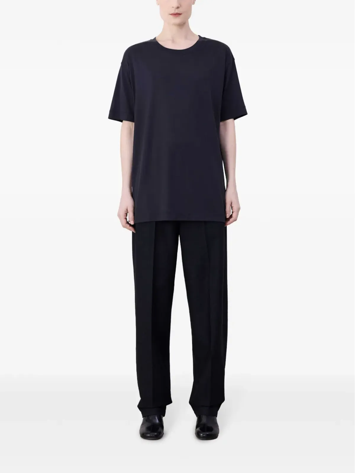 LEMAIRE ショートスリーブ コットンTシャツ - ブラック - 画像3