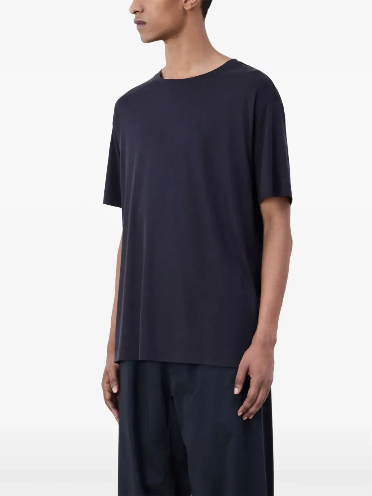 LEMAIRE ショートスリーブ コットンTシャツ - ブラック - 画像4