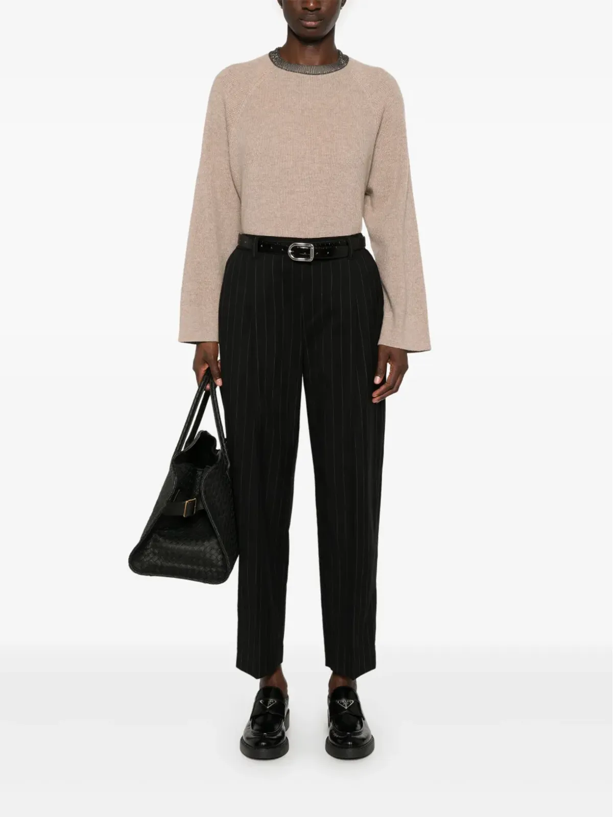 Brunello Cucinelli リブ編みカシミヤセーター - ニュートラルカラー - 画像2