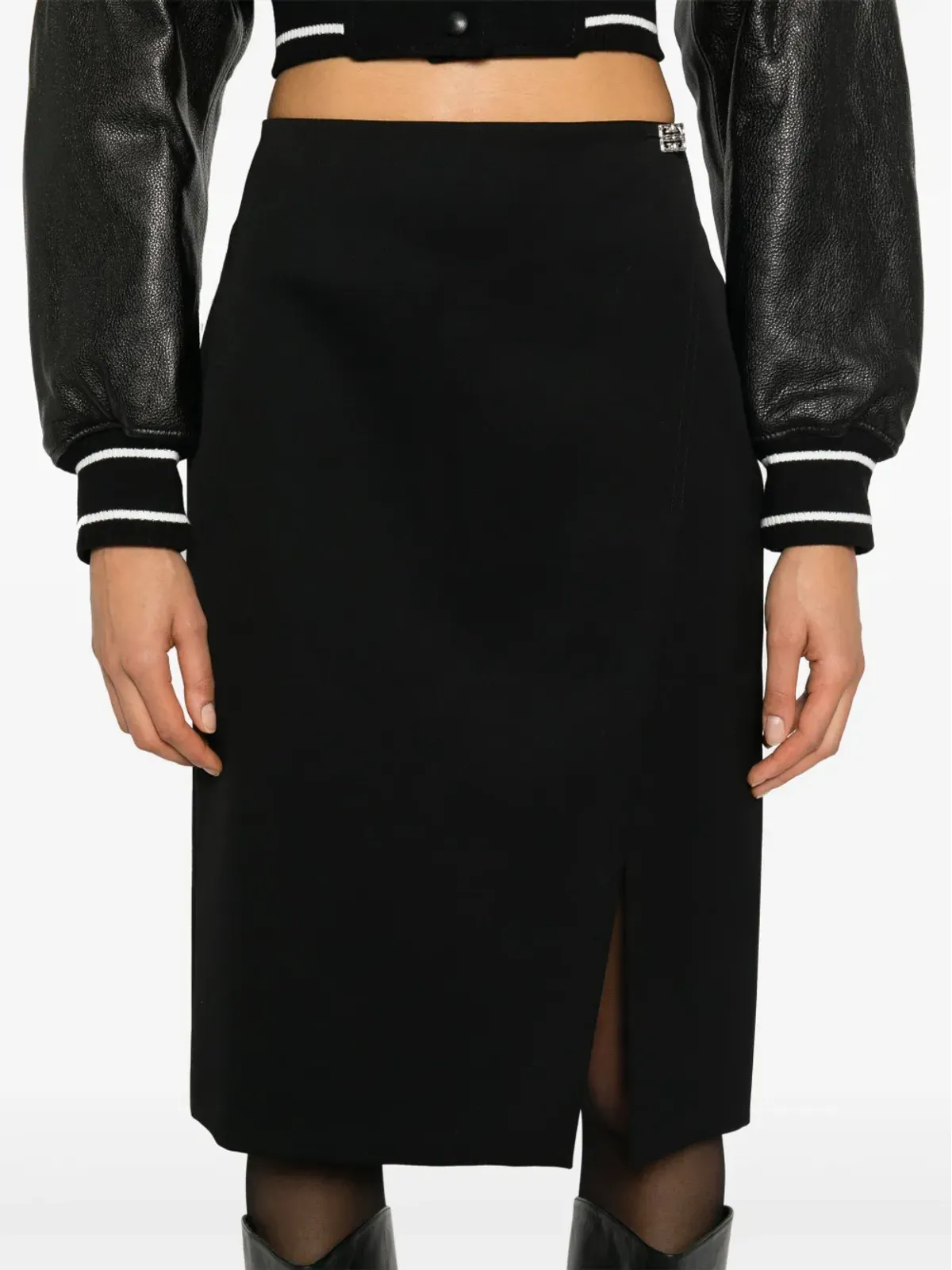 Givenchy 4Gリキッドディテール ウールスカート - 画像5