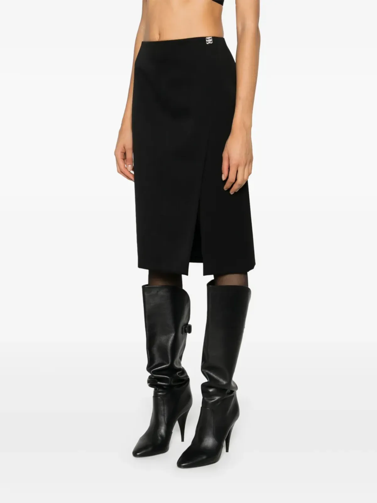 Givenchy 4Gリキッドディテール ウールスカート - 画像3