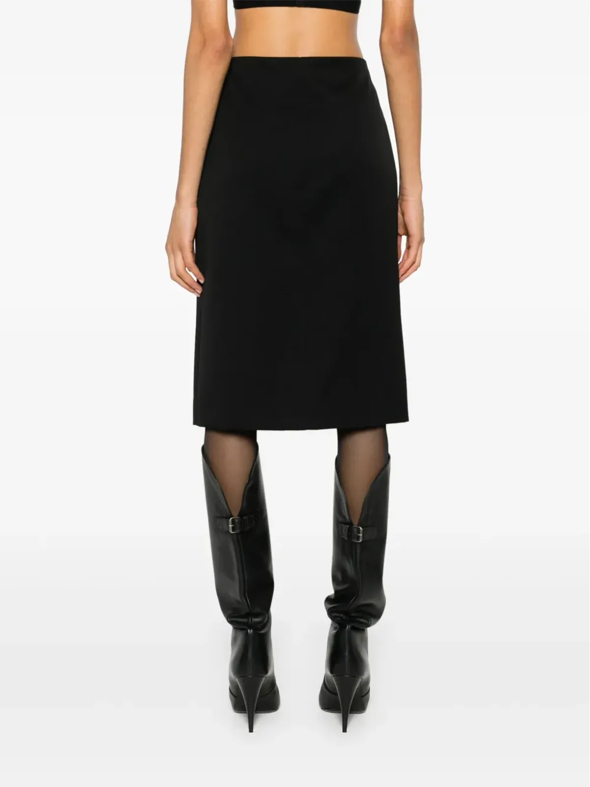 Givenchy 4Gリキッドディテール ウールスカート - 画像4
