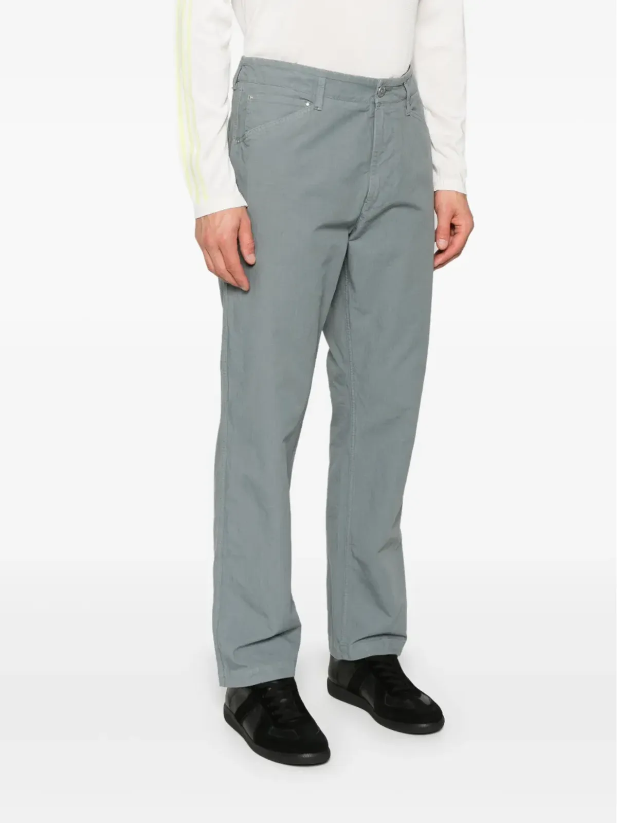 Stone Island コンパスモチーフ リップストップ ストレートパンツ - 画像3