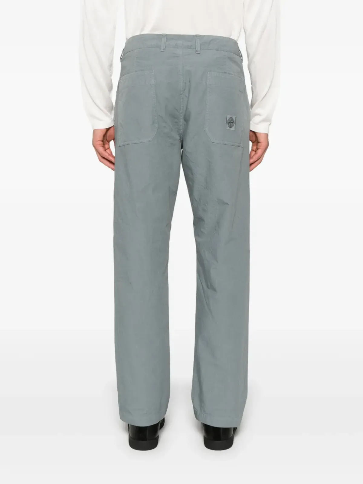 Stone Island コンパスモチーフ リップストップ ストレートパンツ - 画像4