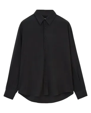 LEMAIRE 長袖ポプリンシャツ - ブラック - サムネイル1