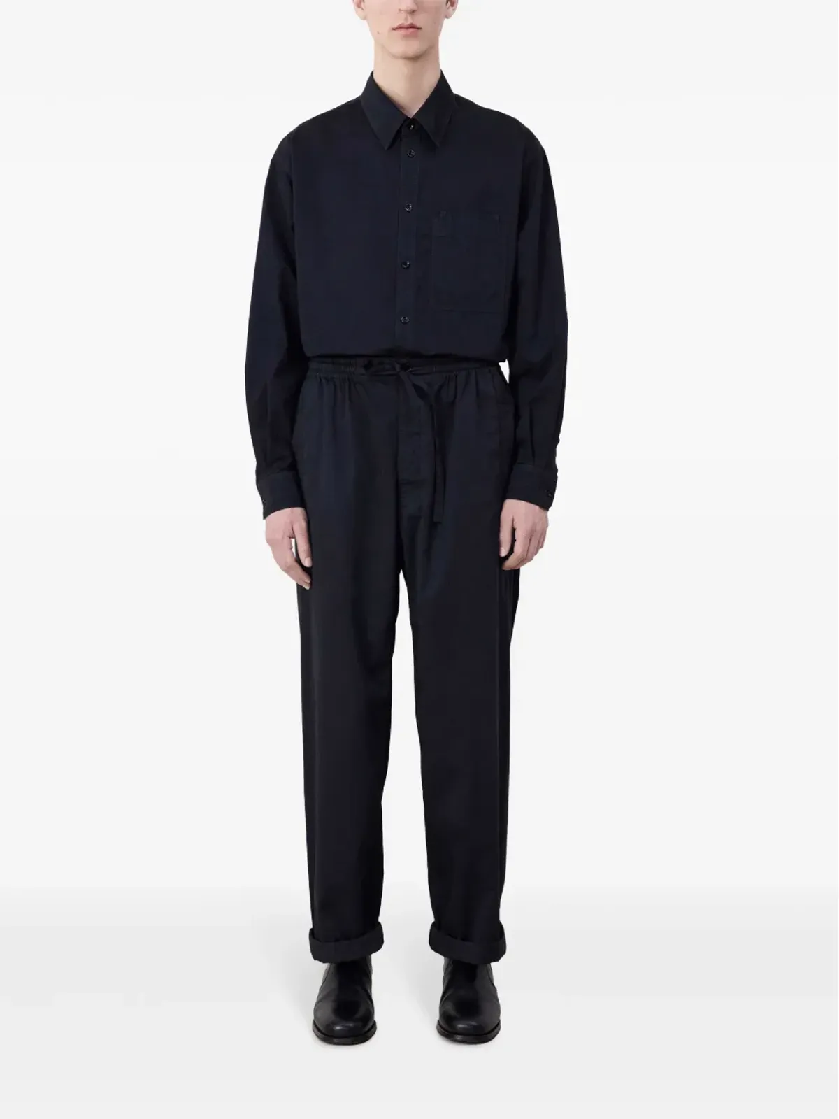 LEMAIRE ドローストリングウエストのストレートパンツ - 画像2