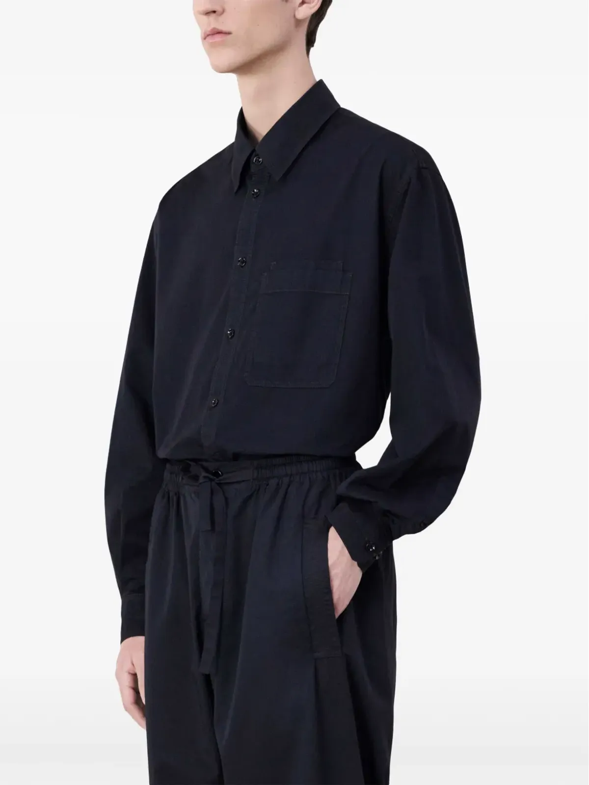LEMAIRE ドローストリングウエストのストレートパンツ - 画像4