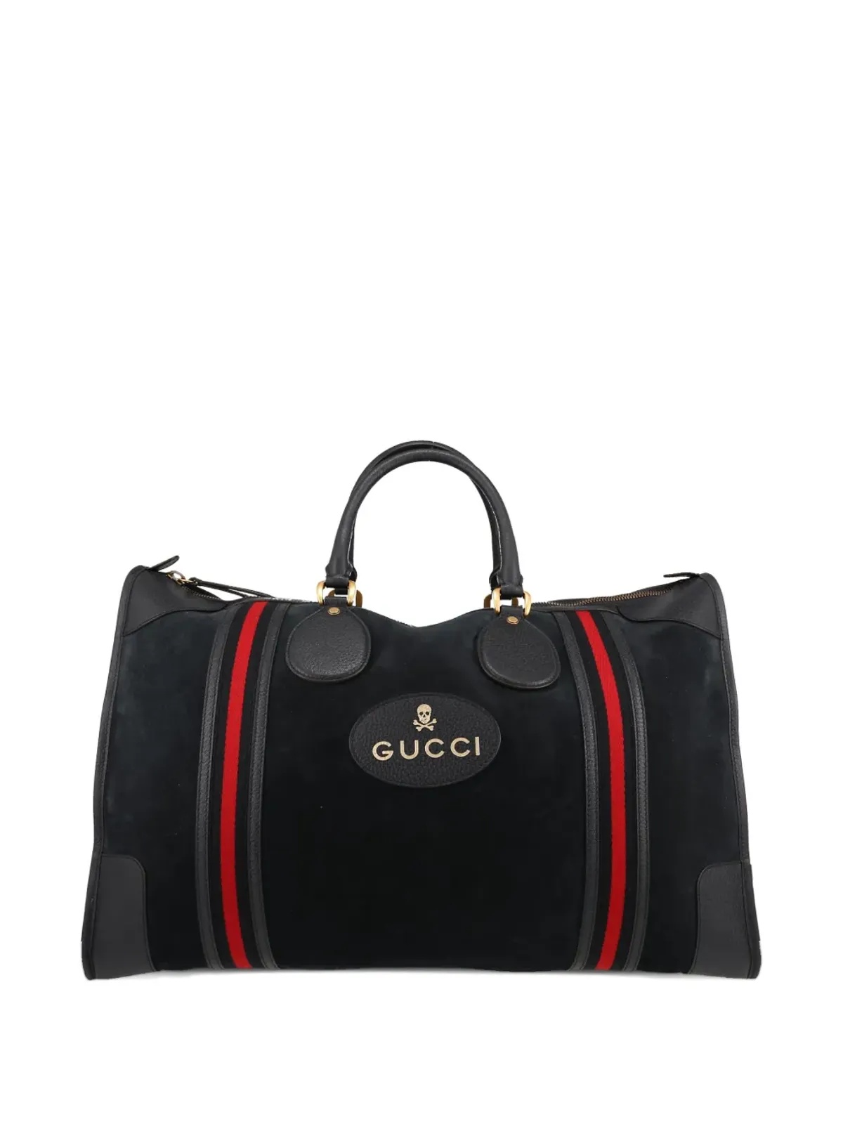 Gucci ビンテージ ウェブストライプ スエード トートバッグ - ブルー - 画像1
