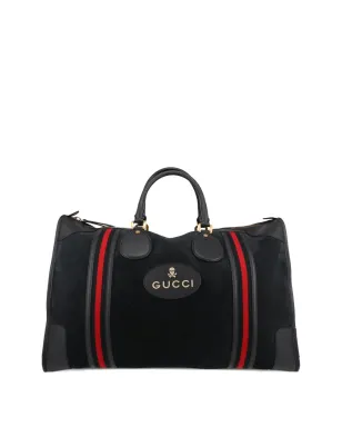Gucci ビンテージ ウェブストライプ スエード トートバッグ - ブルー - サムネイル1