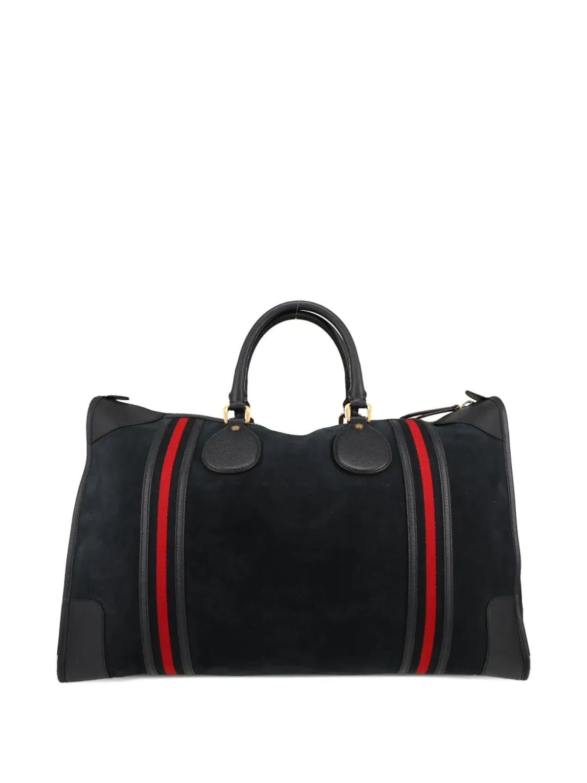 Gucci ビンテージ ウェブストライプ スエード トートバッグ - ブルー - 画像2