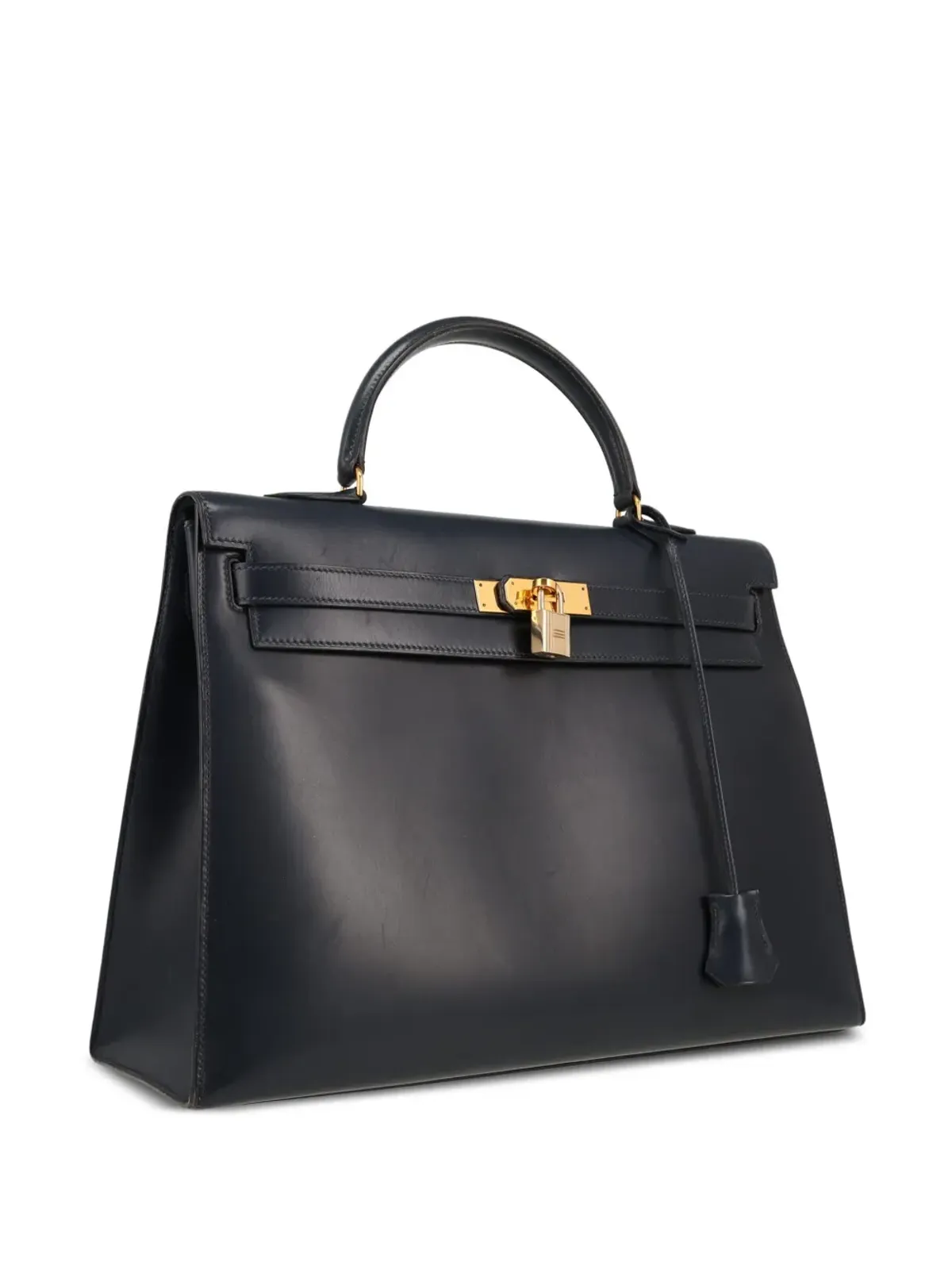 Hermès ビンテージ Kelly 35 ツーウェイ ハンドバッグ - ブラック - 画像3