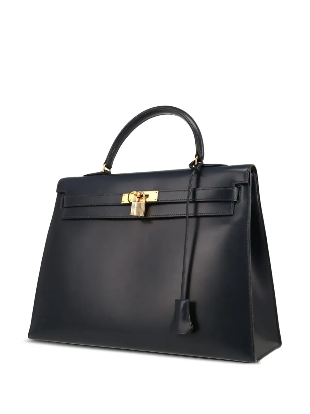 Hermès ビンテージ Kelly 35 ツーウェイ ハンドバッグ - ブラック - 画像4