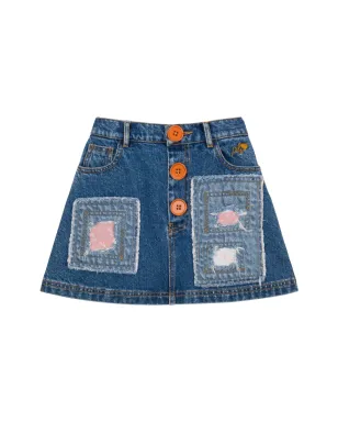 Philosophy Di Lorenzo Serafini Kids パッチワークデニムスカート - サムネイル1