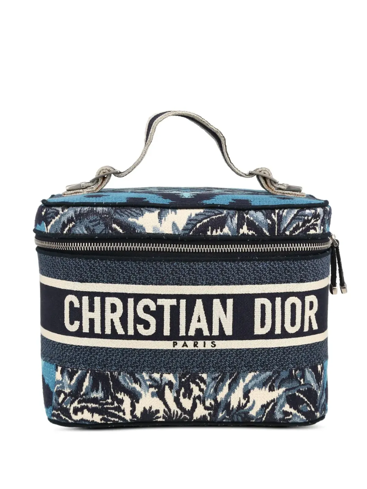 Christian Dior ビンテージ 2020年 リーフジャカード ヴァニティバッグ ブルー - 画像1