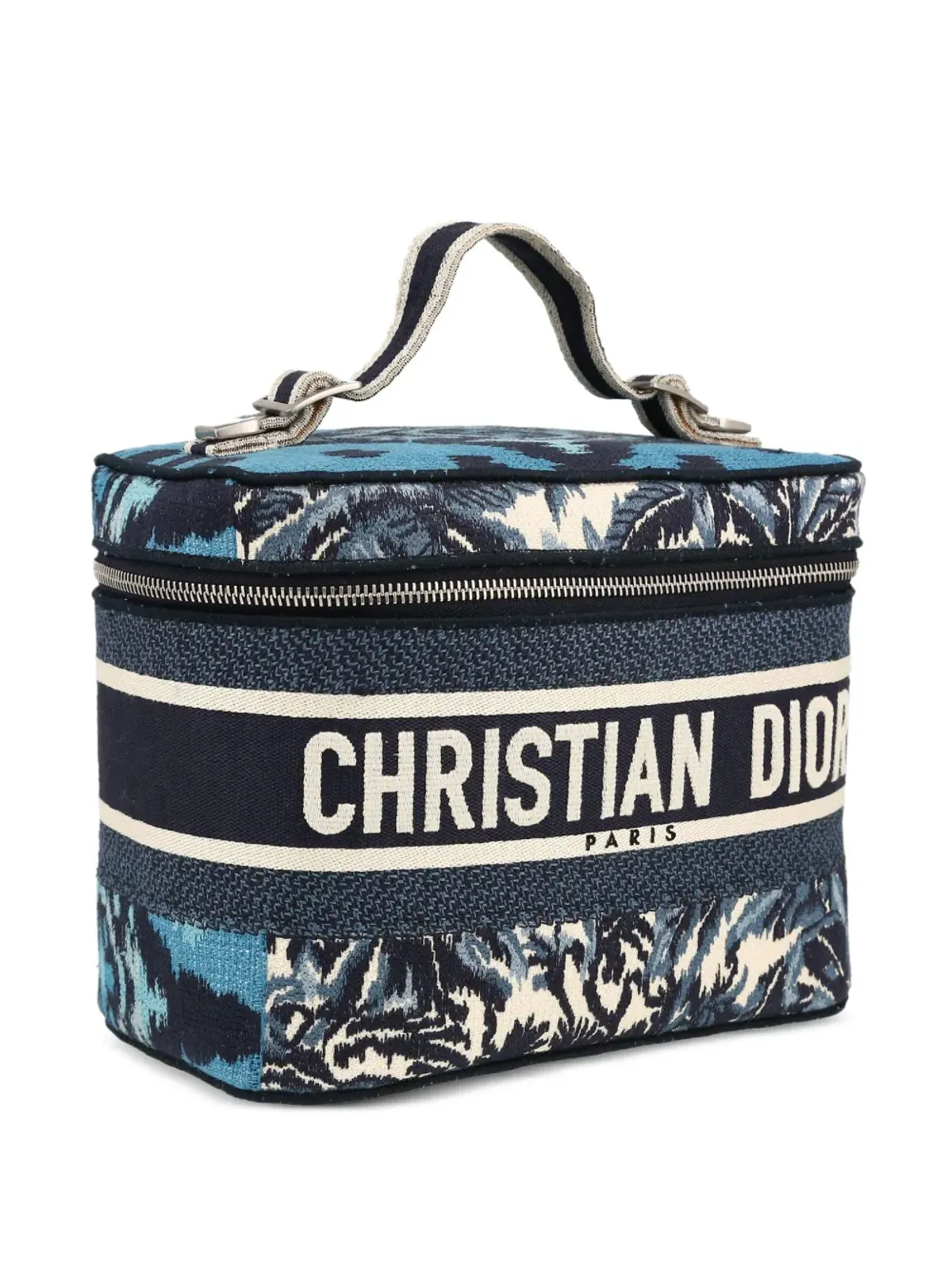 Christian Dior ビンテージ 2020年 リーフジャカード ヴァニティバッグ ブルー - 画像3