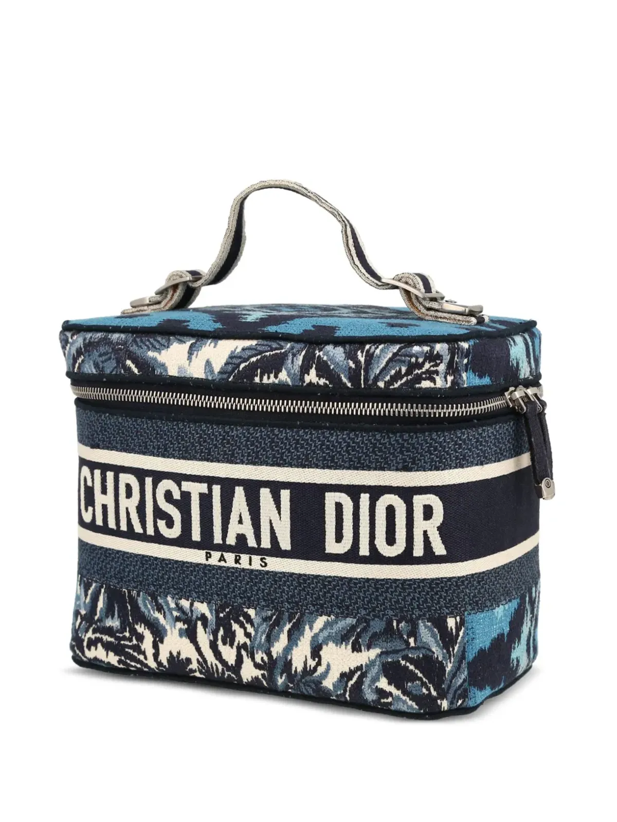 Christian Dior ビンテージ 2020年 リーフジャカード ヴァニティバッグ ブルー - 画像4