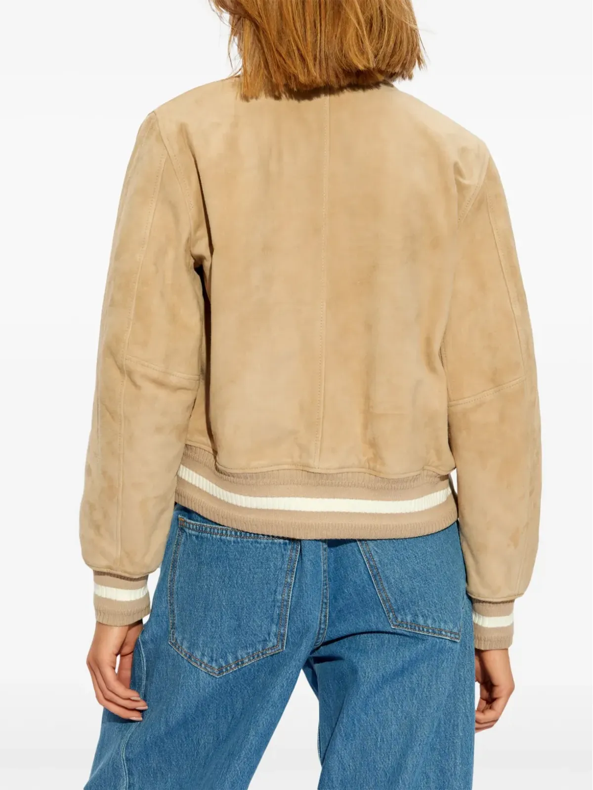 Givenchy スウェード バーシティジャケット ニュートラル系 - 画像4
