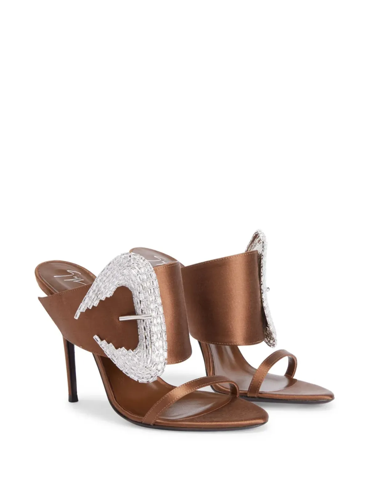 Giuseppe Zanotti 105mm Ludhovica ミュール - ブラウン - 画像2