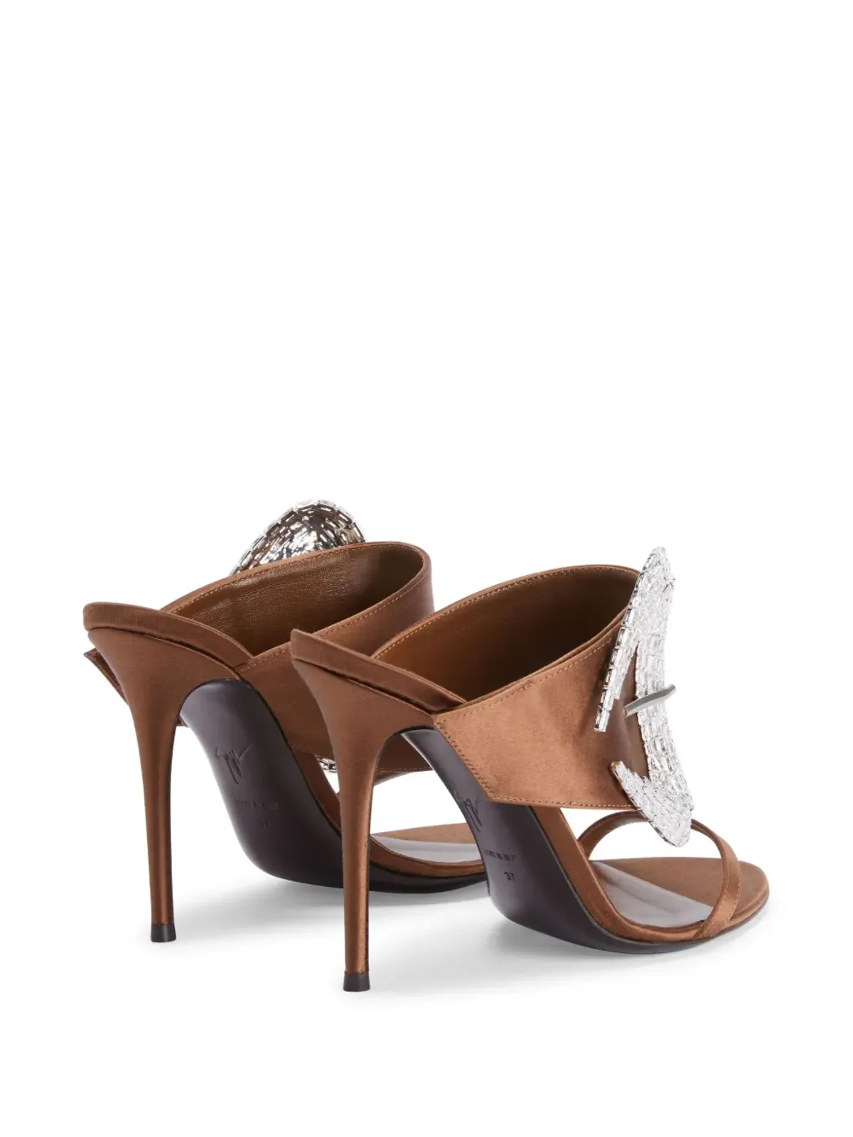 Giuseppe Zanotti 105mm Ludhovica ミュール - ブラウン - 画像3