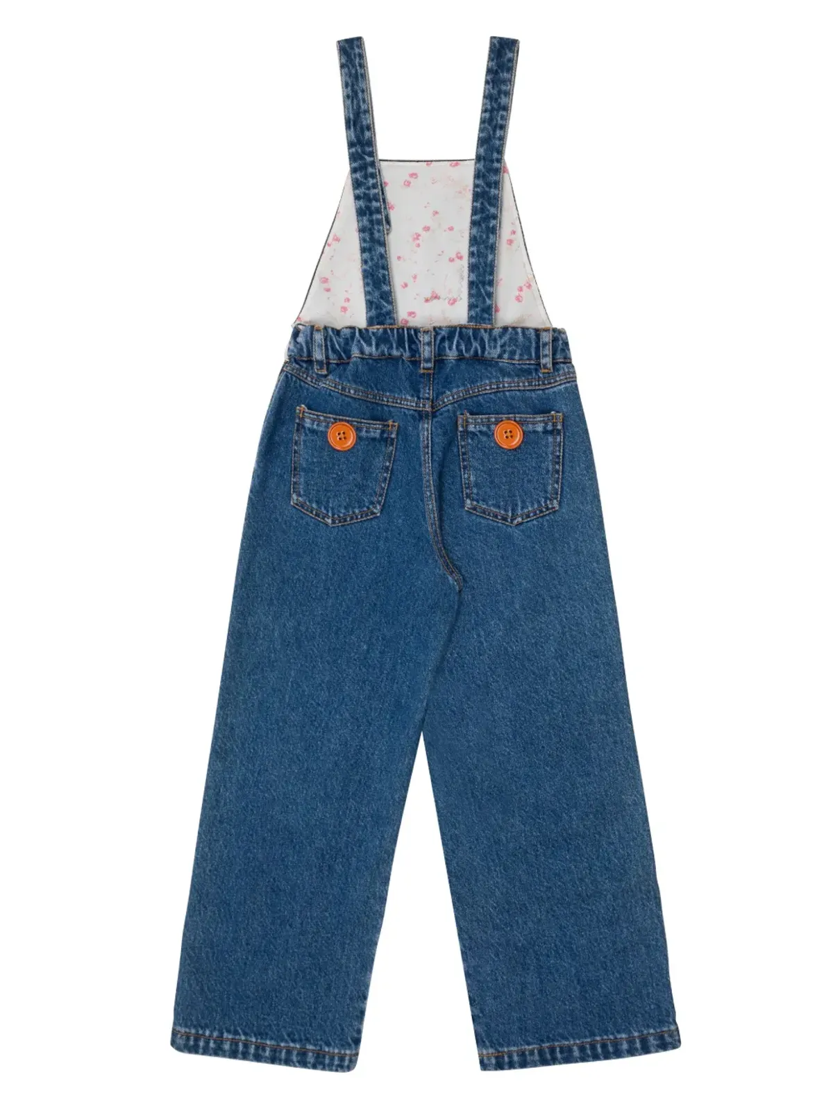 Philosophy Di Lorenzo Serafini Kids パッチワークデザイン デニムオーバーオール ブルー - 画像2