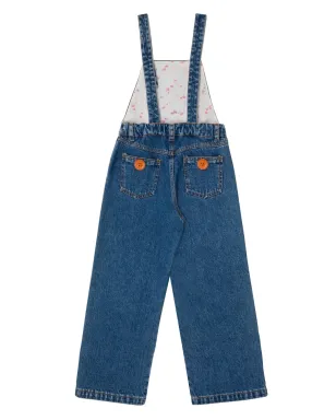 Philosophy Di Lorenzo Serafini Kids パッチワークデザイン デニムオーバーオール ブルー - サムネイル2