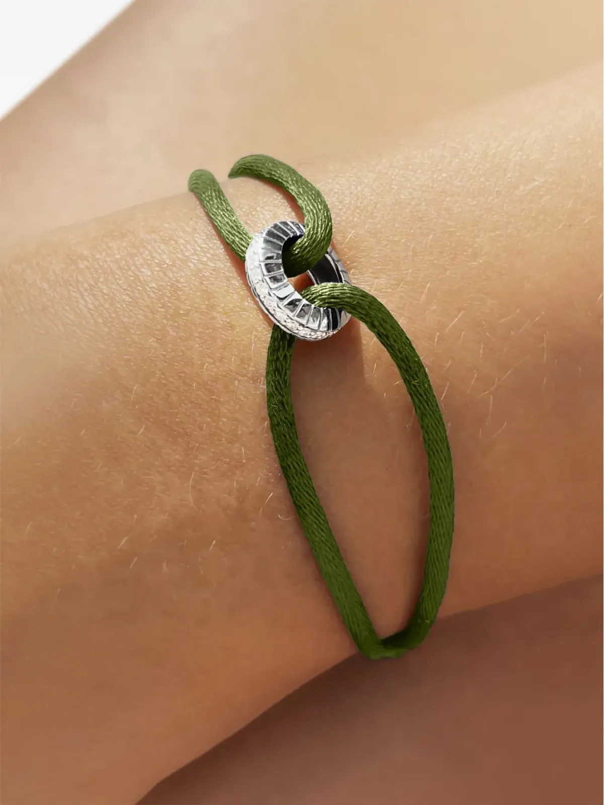 LOEV 14kt ホワイトゴールド エタニティサマー ダイヤモンド ブレスレット - 画像4