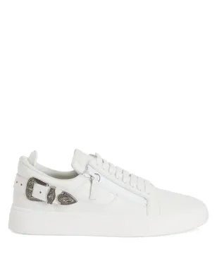 Giuseppe Zanotti GZ94 Deluxe ダブルジップ ローカットスニーカー - ホワイト - サムネイル1