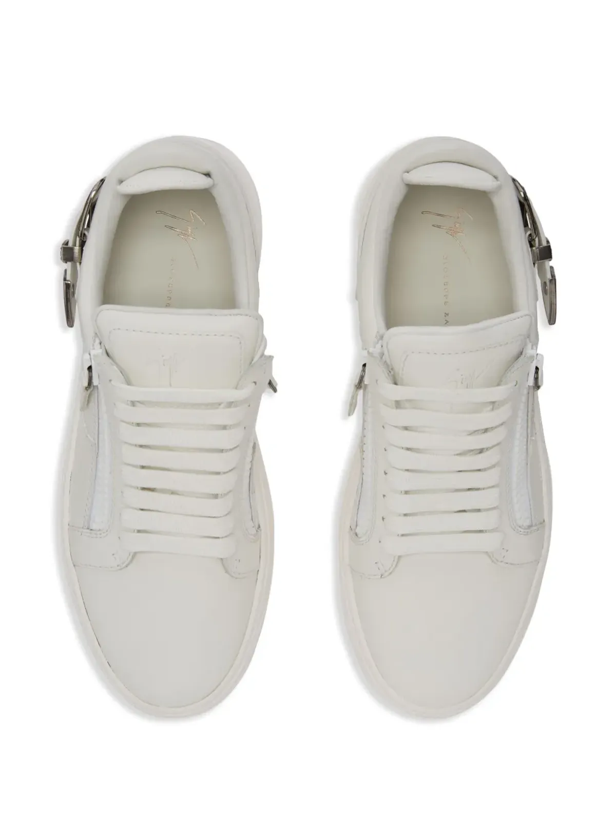 Giuseppe Zanotti GZ94 Deluxe ダブルジップ ローカットスニーカー - ホワイト - 画像4