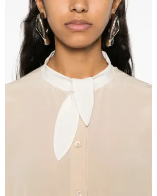 Prada トライアングルロゴ入りクレープシャツ - サムネイル5