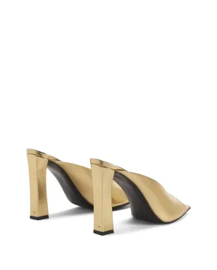 Giuseppe Zanotti Mya レザー ミュール - ゴールド - サムネイル3