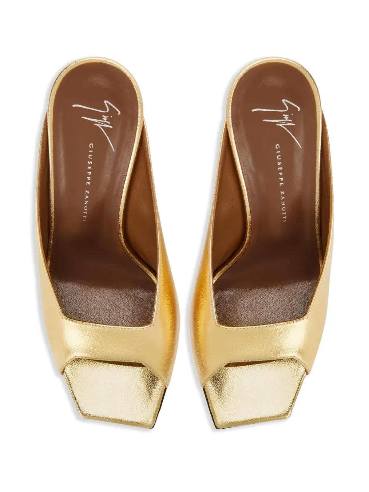 Giuseppe Zanotti Mya レザー ミュール - ゴールド - 画像4