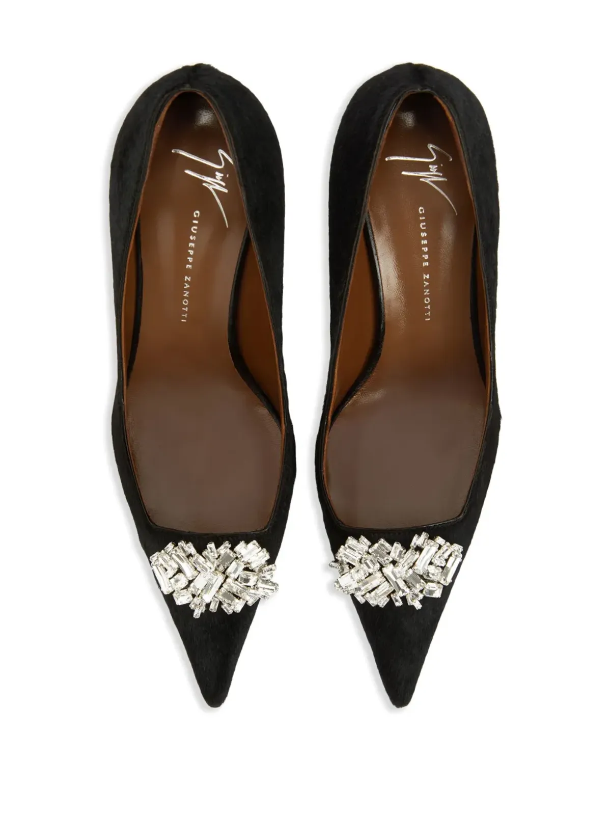 Giuseppe Zanotti 105mm Raquel Crystal パンプス - BLACK - 画像4
