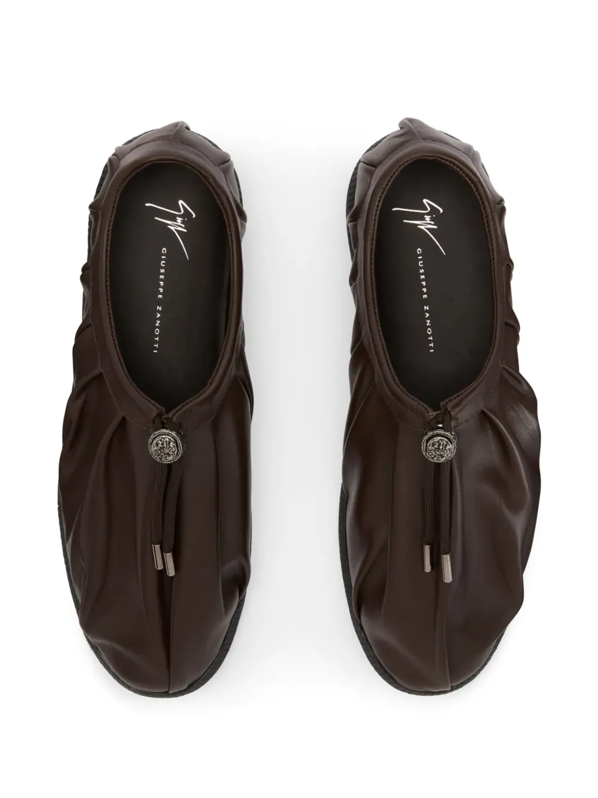Giuseppe Zanotti GZ League ドローストリング式クロージャー ロー・トップ スニーカー - ブラウン - 画像4