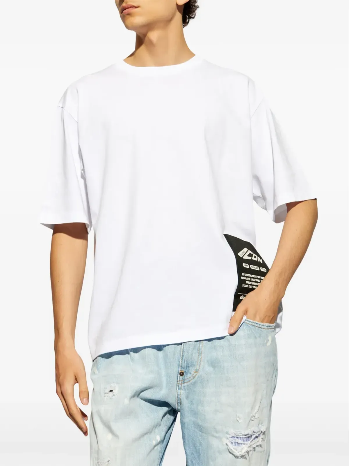 DSQUARED2 マキシ ロゴパッチ Tシャツ - 画像3