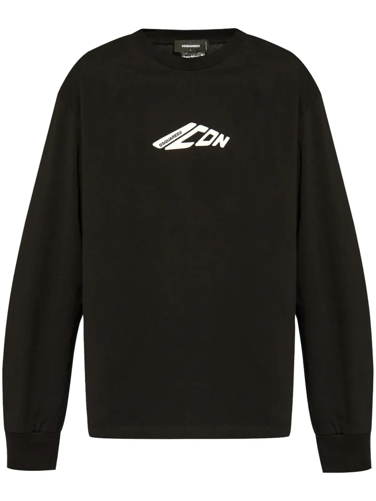 DSQUARED2 ロゴプリント ロングスリーブ Tシャツ - ブラック - 画像1