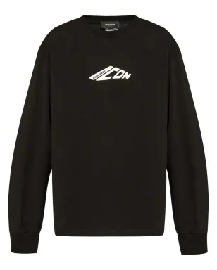 DSQUARED2 ロゴプリント ロングスリーブ Tシャツ - ブラック - サムネイル1