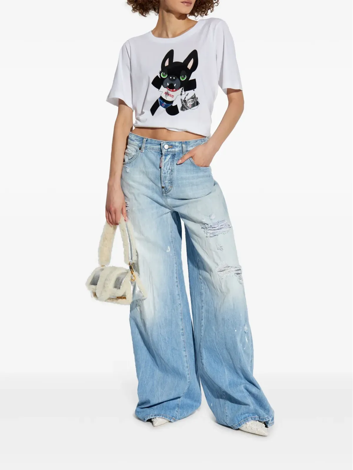 DSQUARED2 ドッグプリント Tシャツ - ホワイト - 画像2