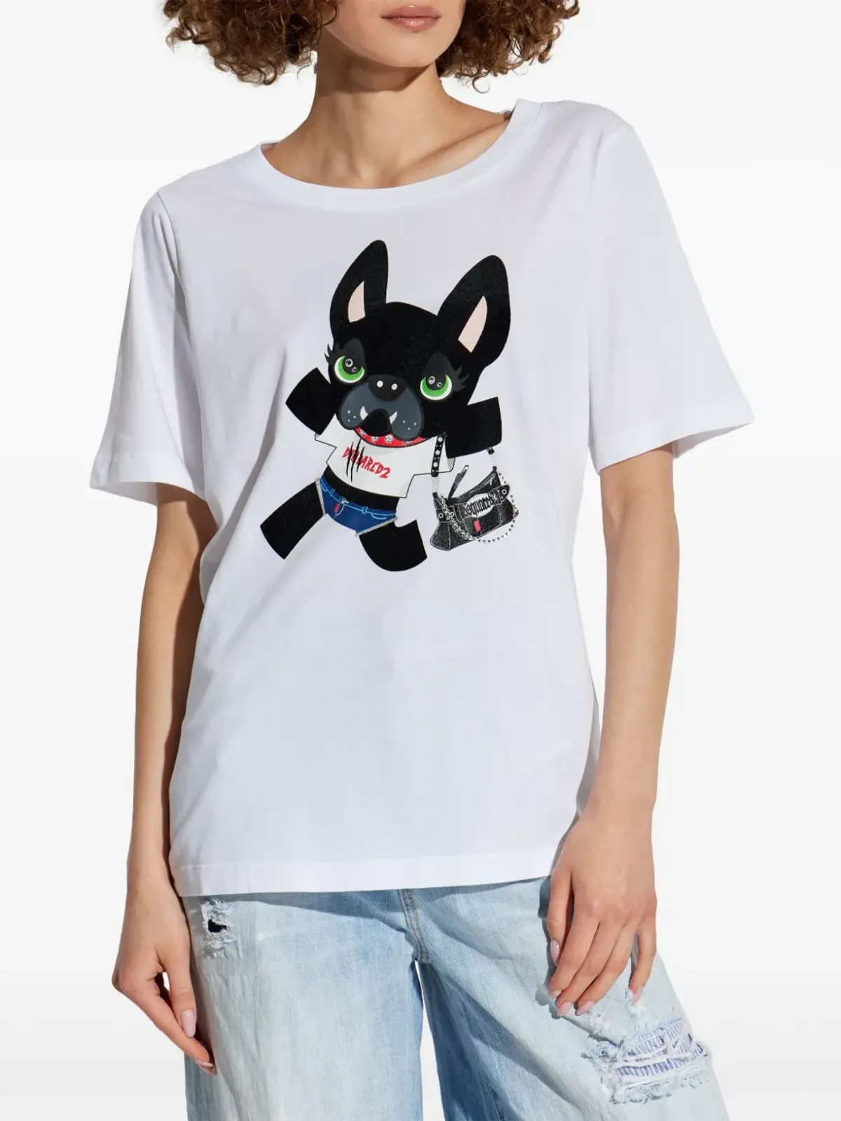 DSQUARED2 ドッグプリント Tシャツ - ホワイト - 画像3