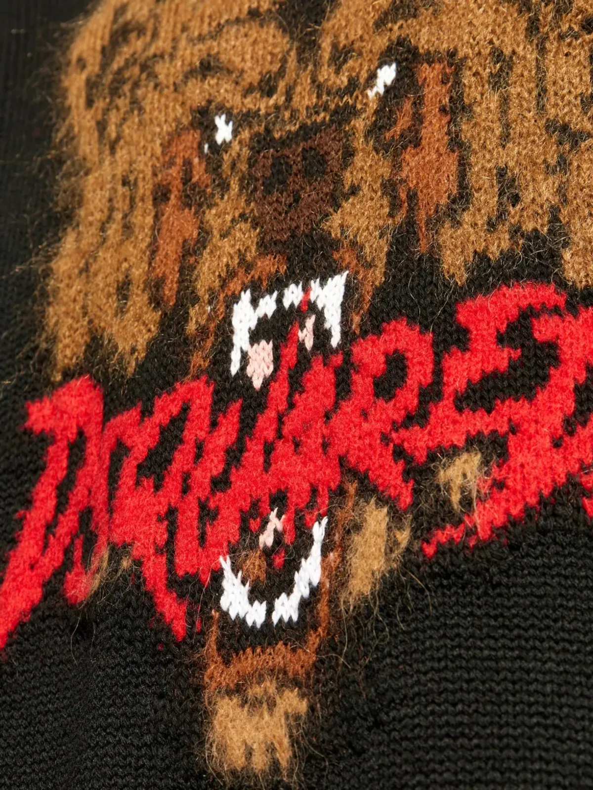 DSQUARED2 インターシャ ニット ロゴ ウール混紡 セーター - 画像4