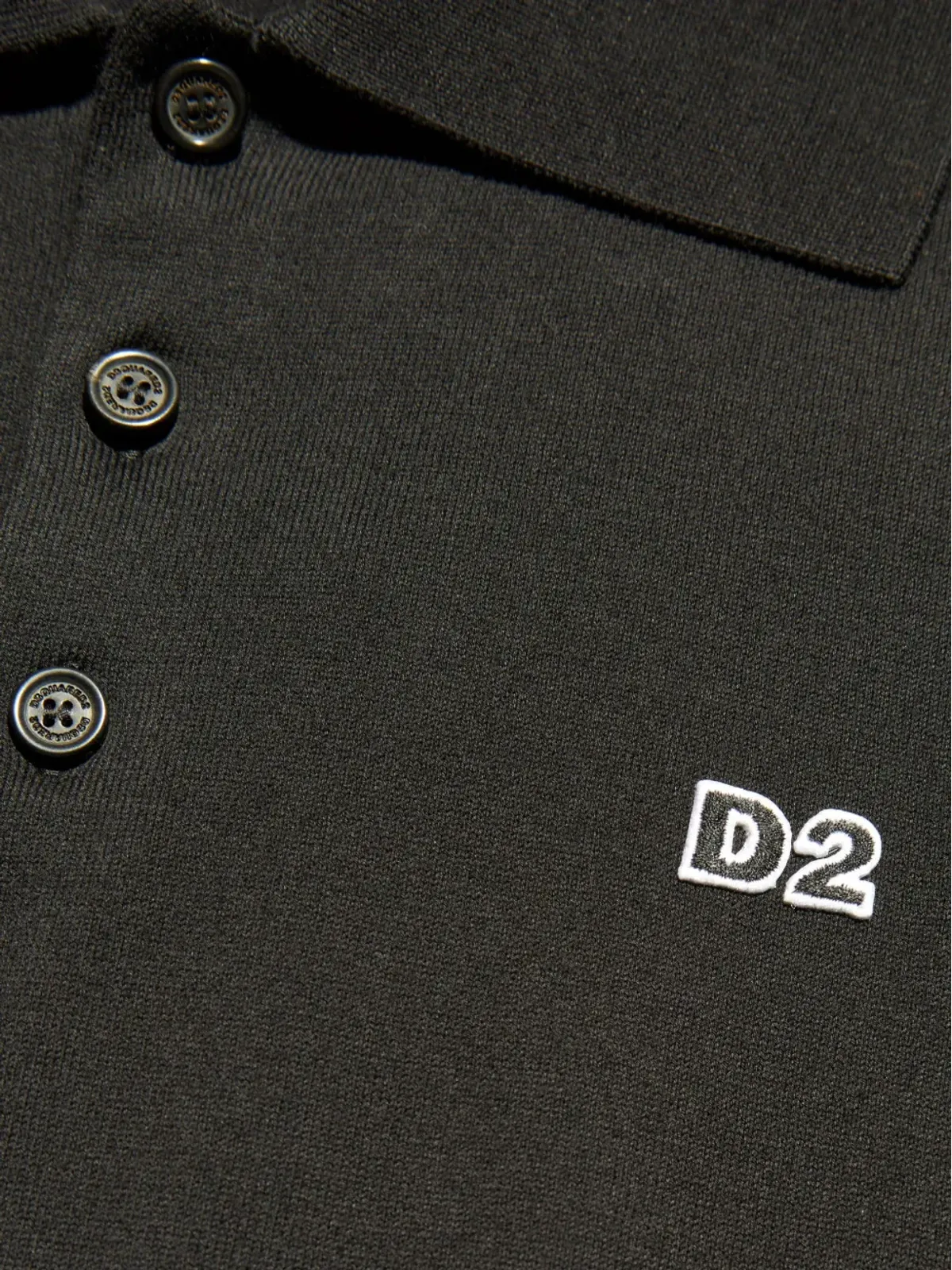 DSQUARED2 ロゴパッチ ポロシャツ ブラック - 画像5