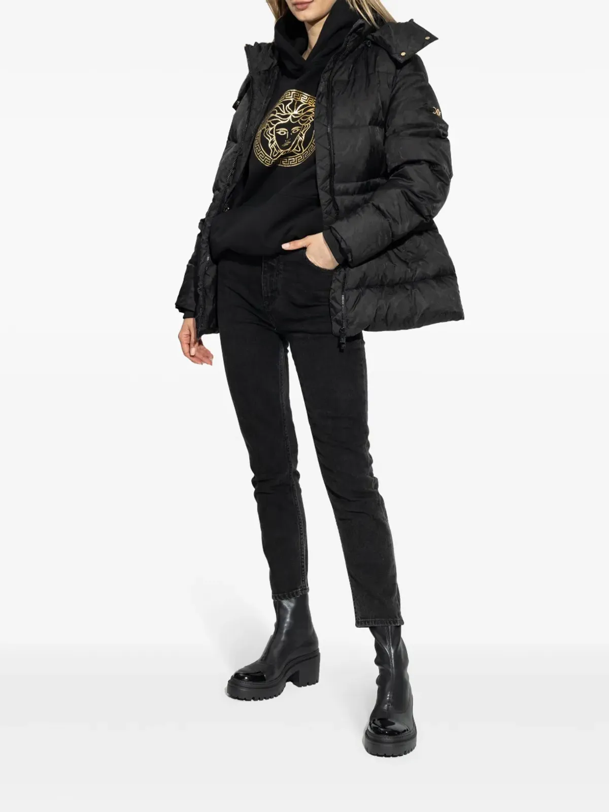 Giuseppe Zanotti リオノーラ 70mm チャンキーブーツ - ブラック - 画像5