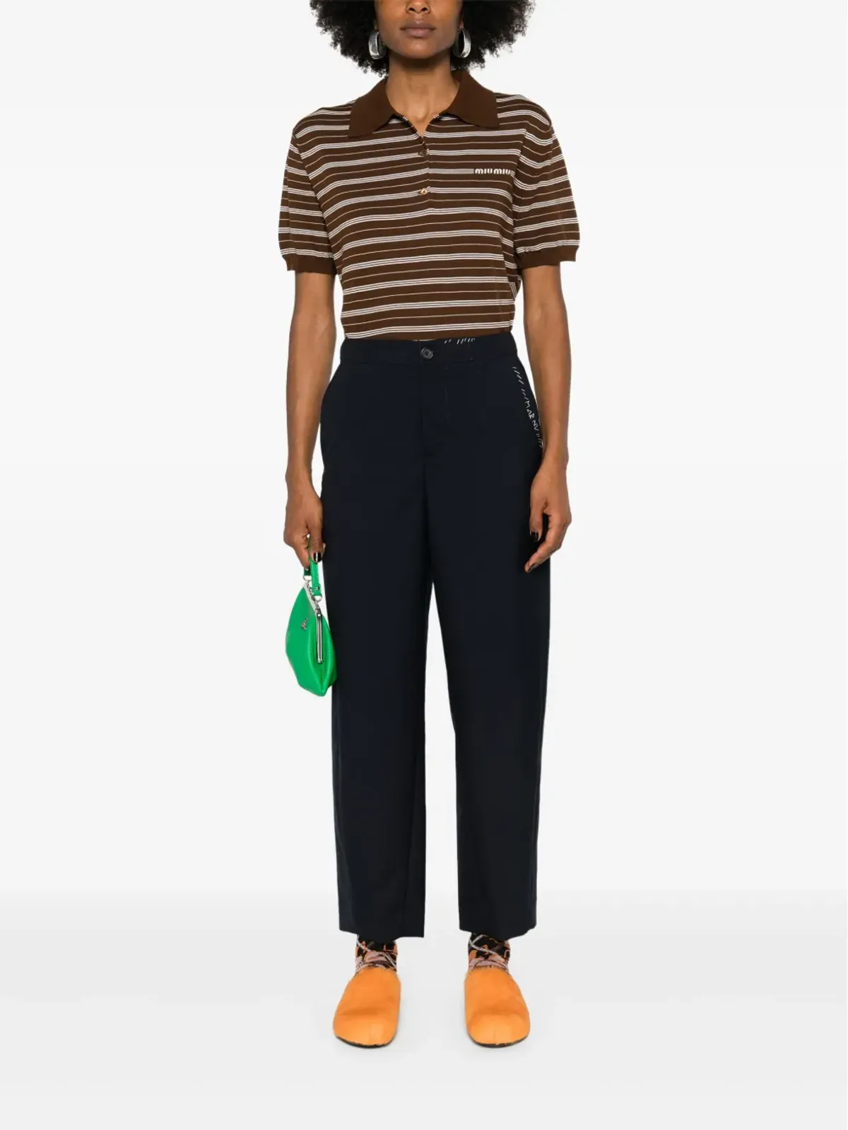 Marni ヴァージンウール テーパードパンツ - ブルー - 画像2