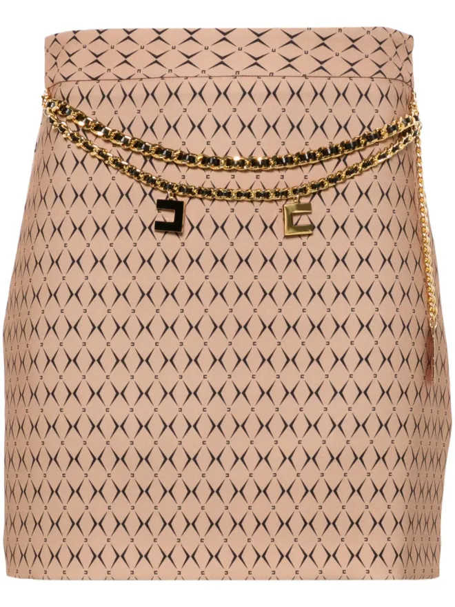 Elisabetta Franchi Elisabetta Franchi ジオメトリックプリント ミニスカートの商品画像