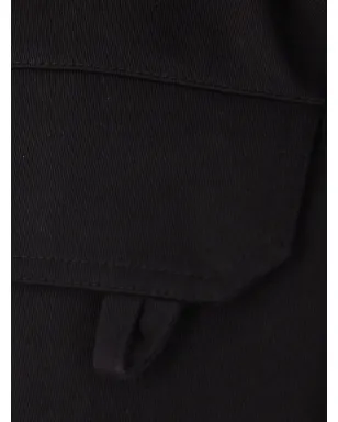 Saint Laurent ストラップレス ベルテッド コットン ジャンプスーツ - ブラック - サムネイル3
