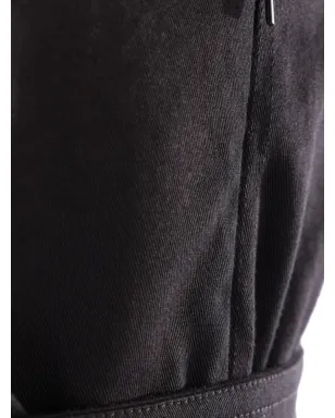 Saint Laurent ストラップレス ベルテッド コットン ジャンプスーツ - ブラック - サムネイル4