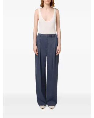 Elisabetta Franchi ダーツディテールのストレートパンツ - ブルー - サムネイル2